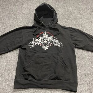 Vtg WWE men's black Wyatt Moth pullover hoodie